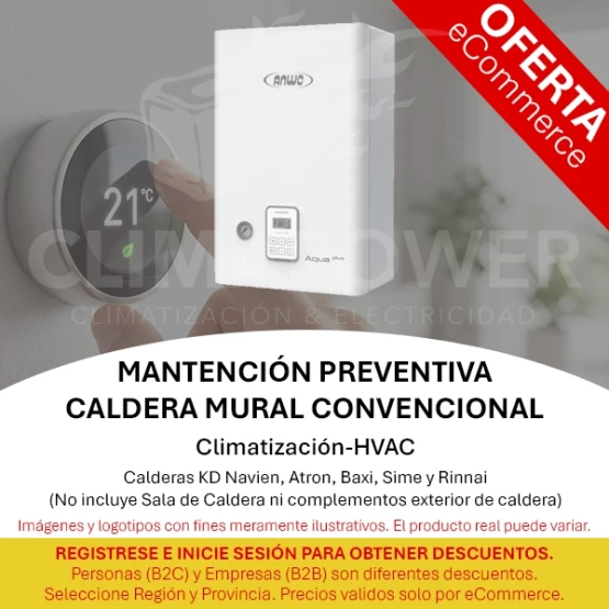 Mantención Preventiva Caldera Muro Convencional