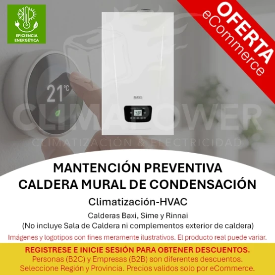 Mantención Preventiva Caldera Muro Condensación