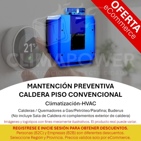 Mantención Preventiva Caldera Piso Convencional Buderus